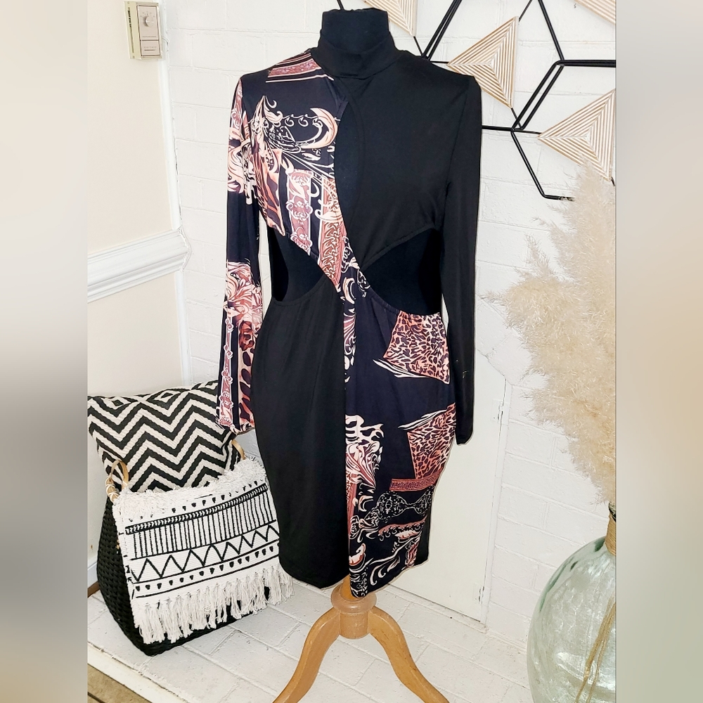 Long Sleeve Animal Print Romper